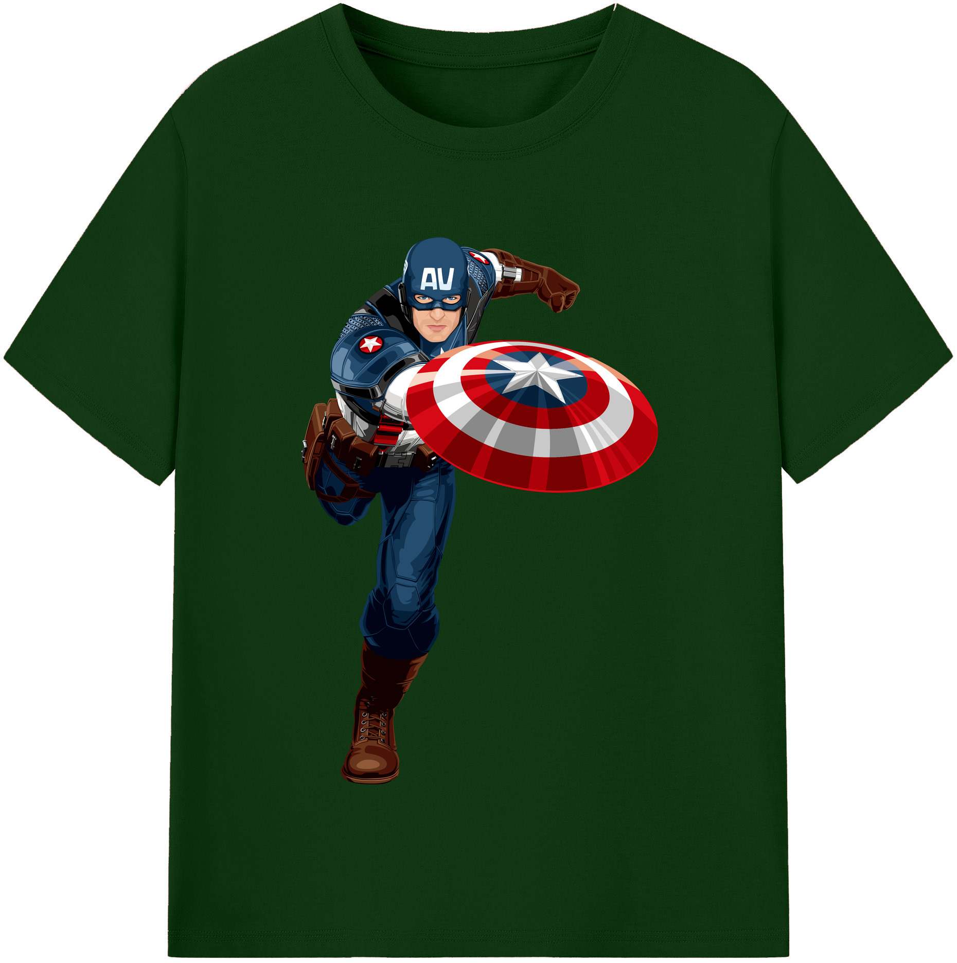 （画像用） アベンジャーズ The Avengers 綿100％半袖Tシャツ（フロントプリント）
